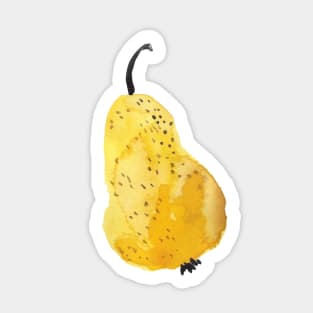 Yellow Watercolor Pear Sticker